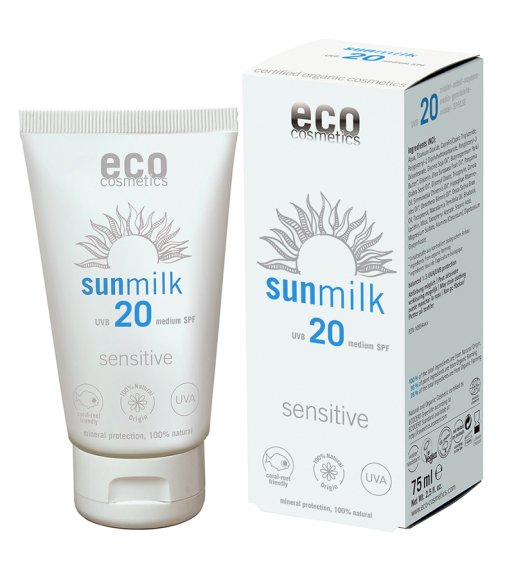 Natuurlijke Zonnemilk SPF20 Sensitive Granaatappel en Framboos